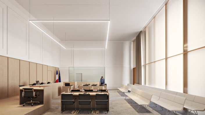 Tribunal Bobigny – SRA Architects + Hootsman – Salle Penale